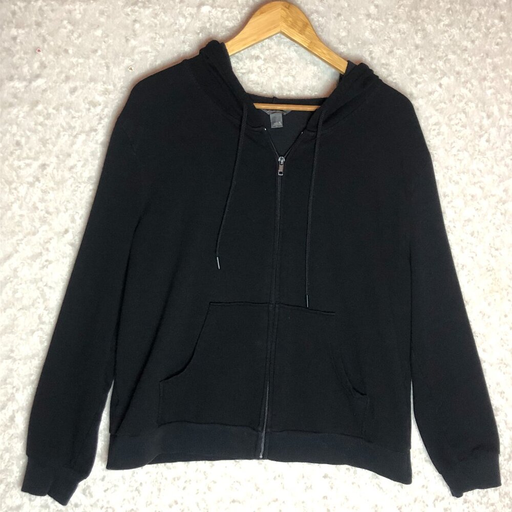 Eddie Bauer Women's Black Long Sleeve Zipper‎ Hoodie Size XL